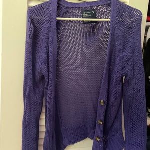 American Eagle Purple Cardigan